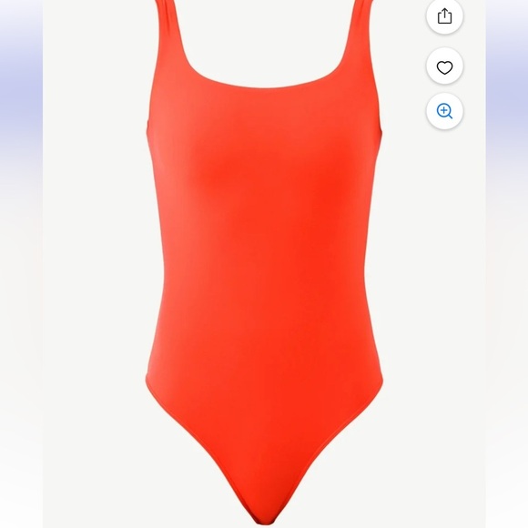 No Boundaries Bright Orange Sparkly One-Piece (XXLg) Thong Bodysuit - Picture 3 of 9